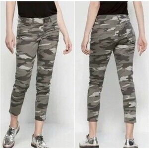 Democracy Green Camo Freedom Ab Technology Stretch Ankle Skinny Jeans Size 10 Z1